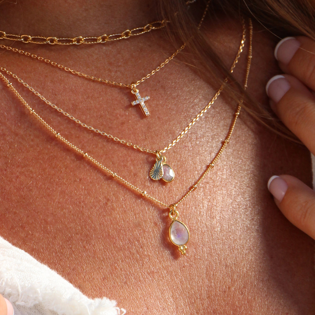 Collier Gaïa - Or & Pierre De Lune