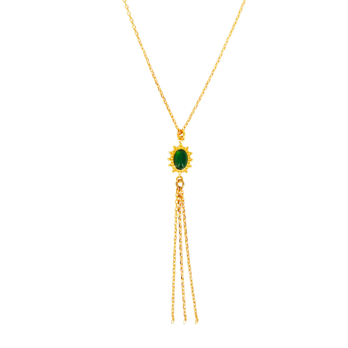 Collier Solea - Or & Agate Verte