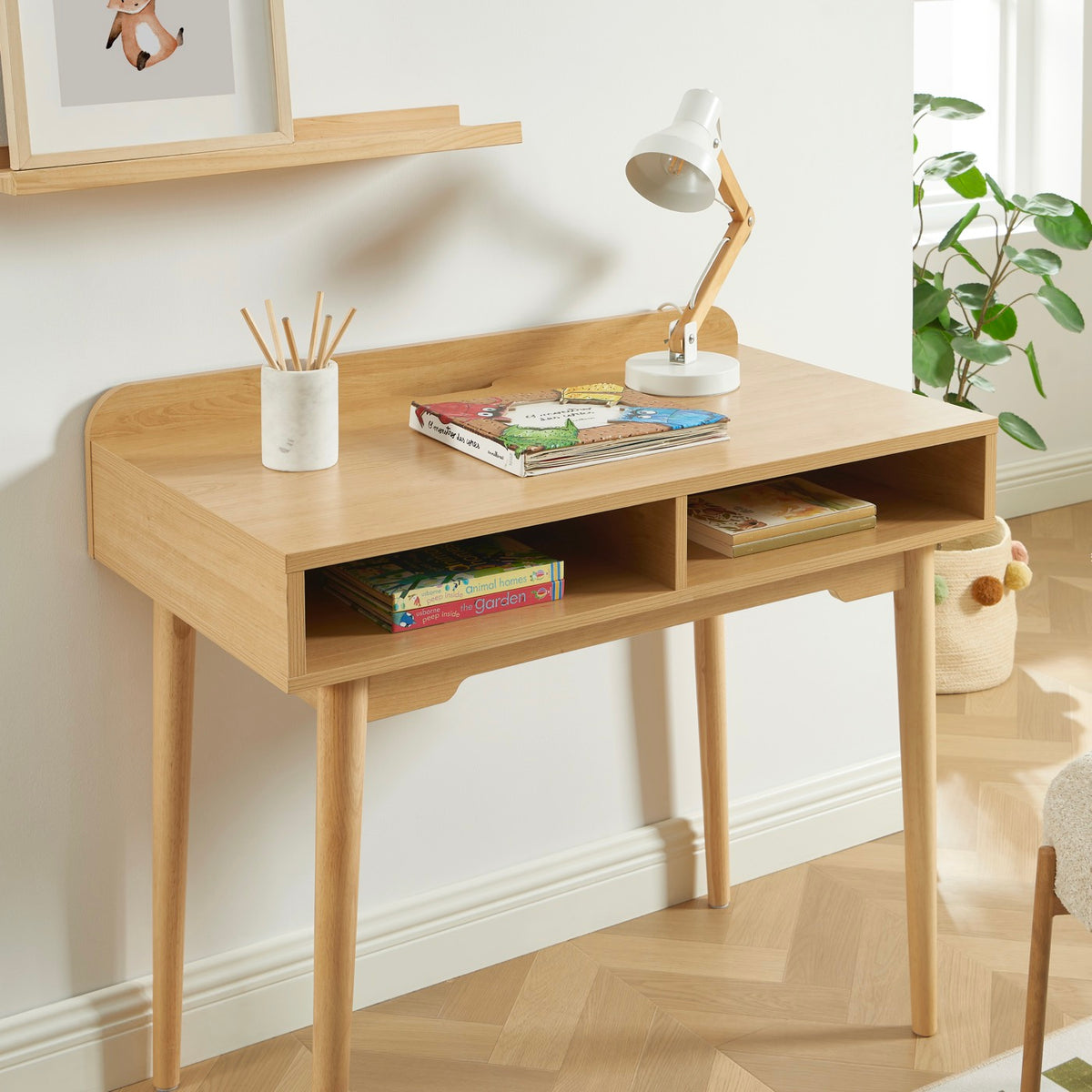 Nila - Scrivania per bambini - Effetto rovere