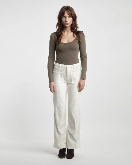 Pantalon Nina Trendy Corduroy - Creme