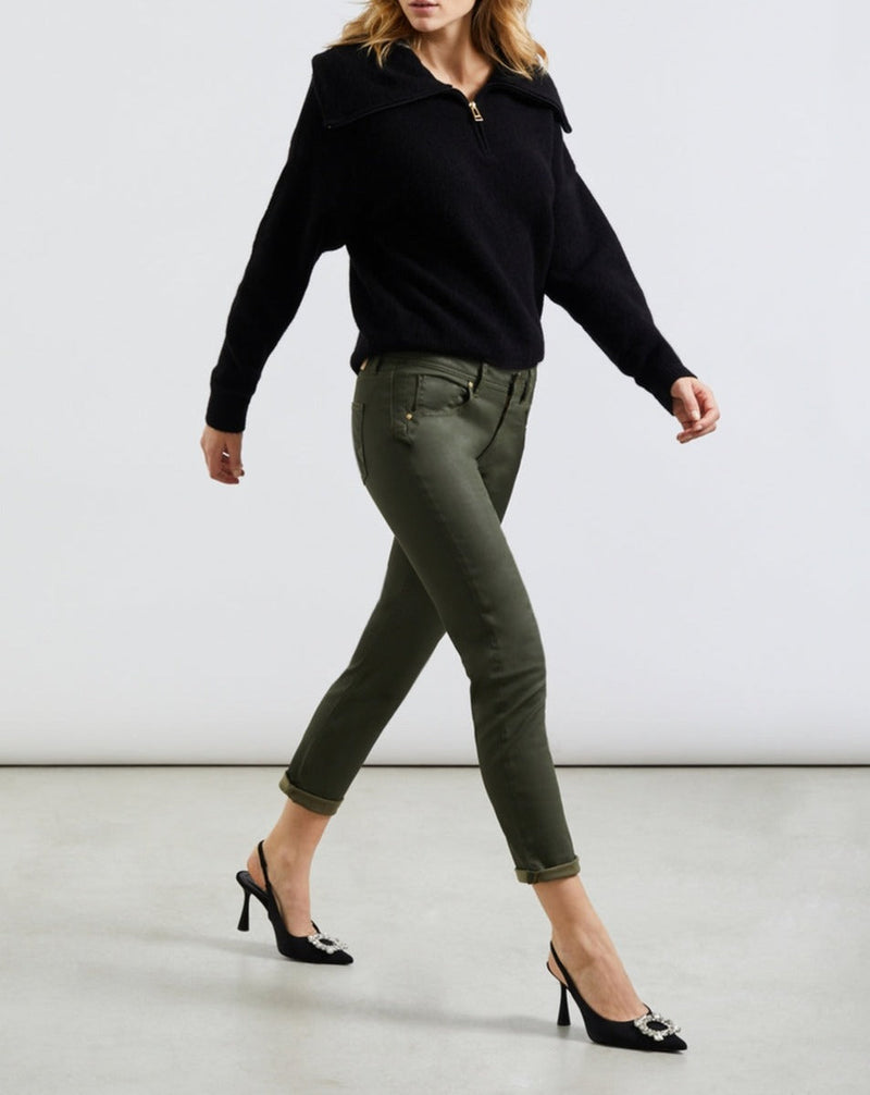 Pantalón Nina Coated Boy - Army - Mujer