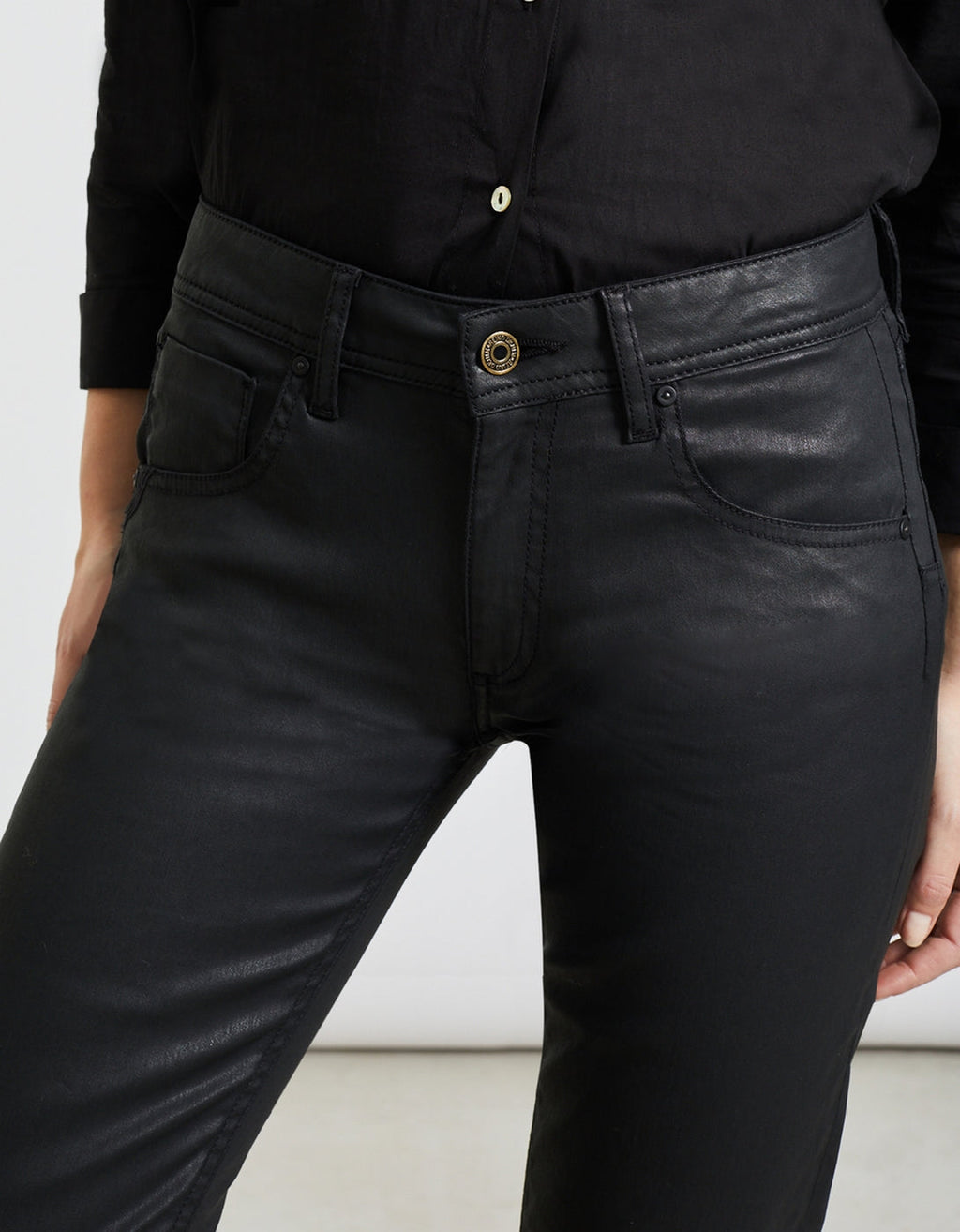 Boy Nina Coated Jeans - Black - Women's
