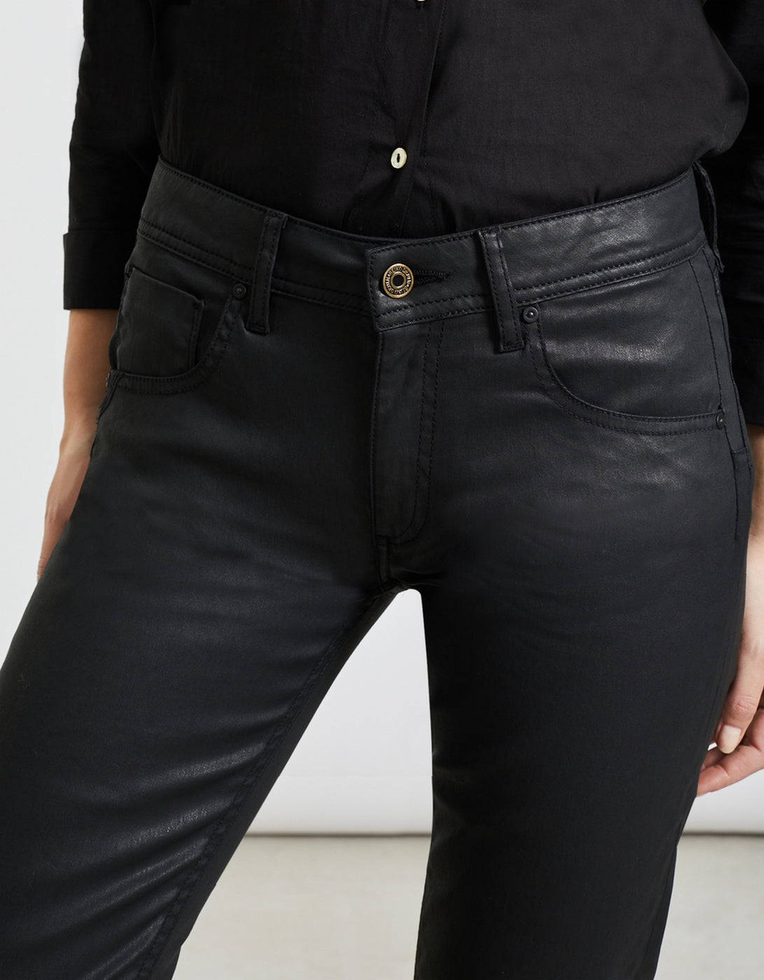 Boy Nina Coated Jeans - Black - Women's