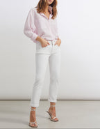 Vaquero Boy Nina - Denim Blanco - Mujer