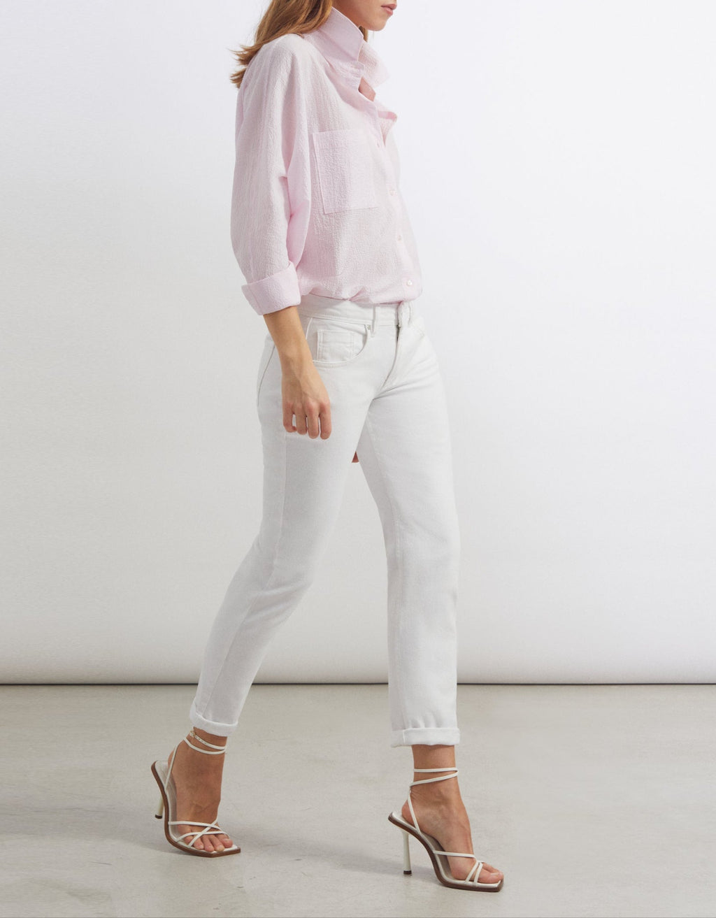 Vaquero Boy Nina - Denim Blanco - Mujer