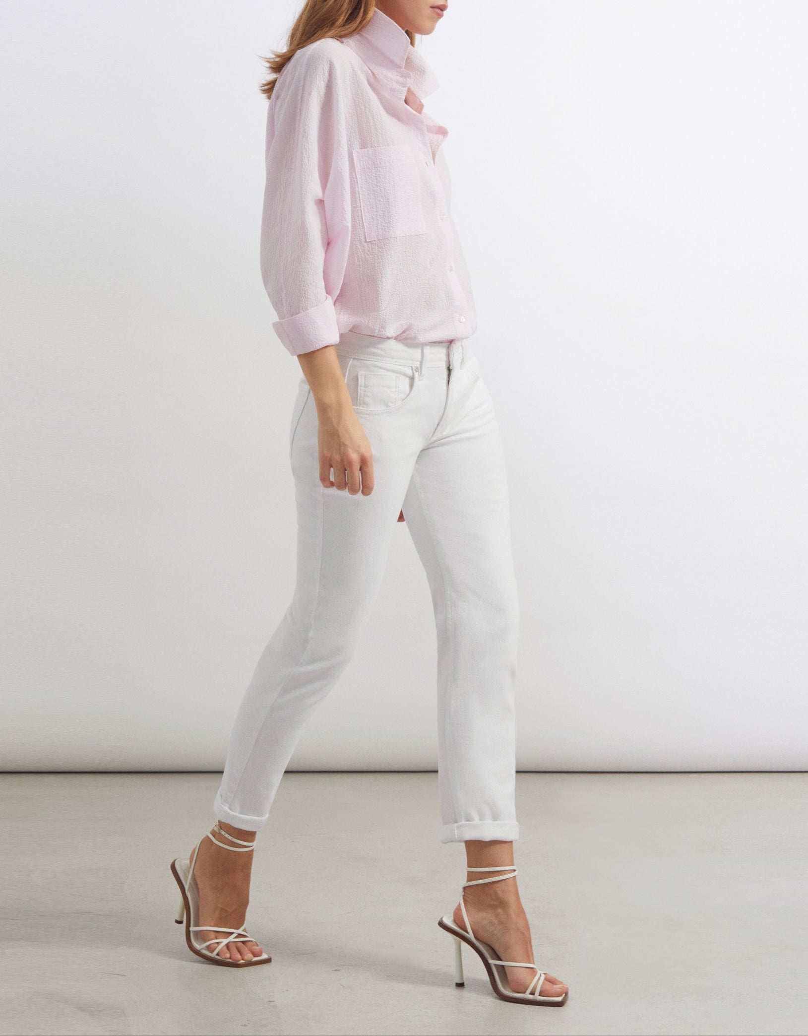 Vaquero Boy Nina - Denim Blanco - Mujer