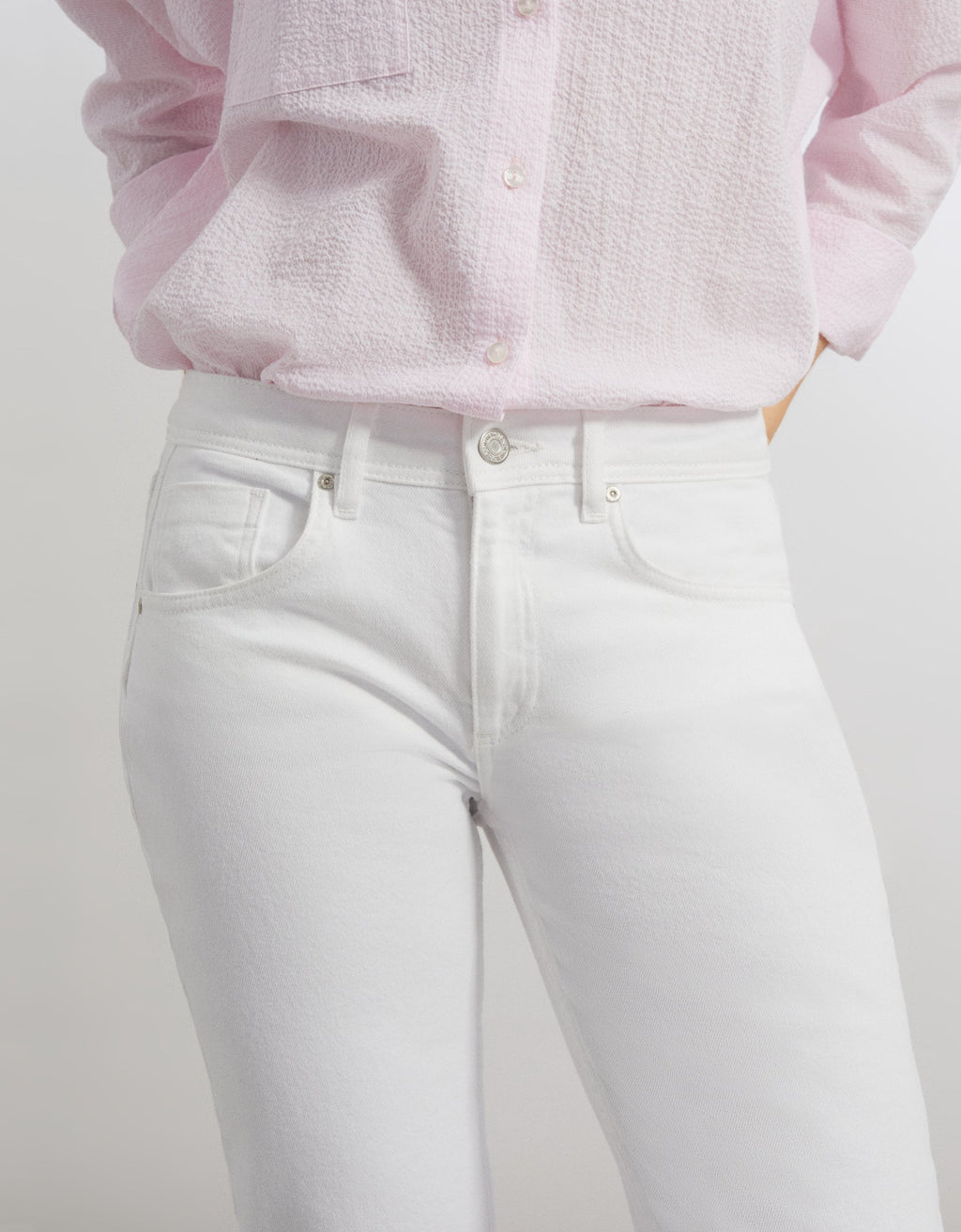 Vaquero Boy Nina - Denim Blanco - Mujer