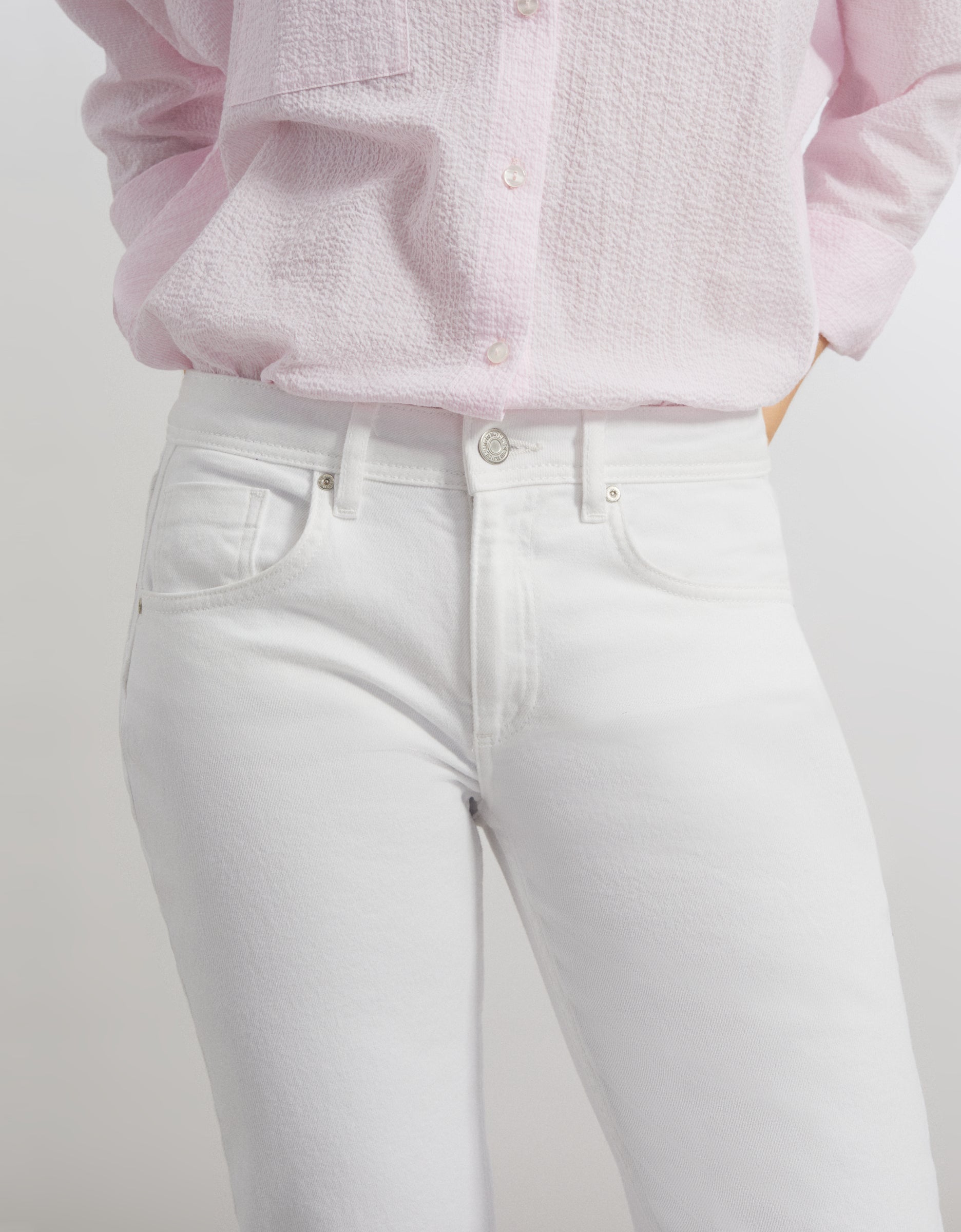 Vaquero Boy Nina - Denim Blanco - Mujer