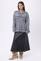 Chaqueta oversize Nina - Gris oscuro negro - Mujer