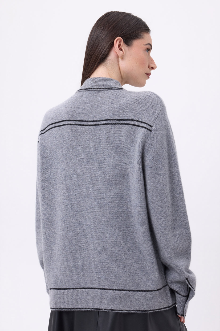 Chaqueta oversize Nina - Gris oscuro negro - Mujer