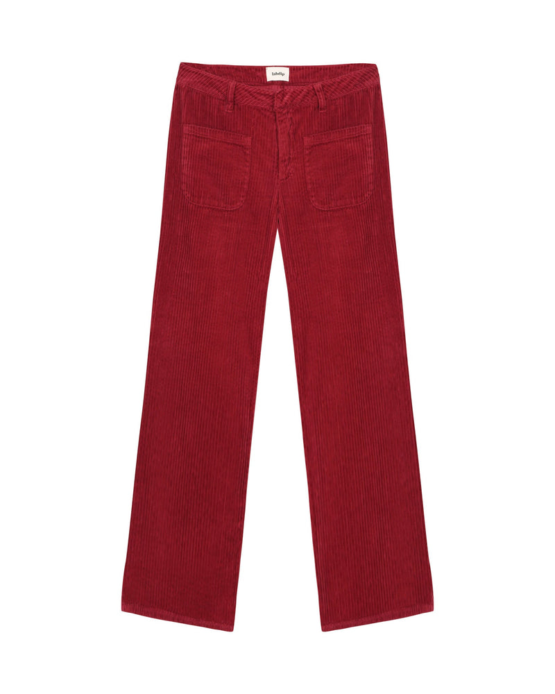 Pantalon Nina Trendy Corduroy - Carmin