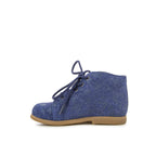 Pom d'Api – Pom D'Api - Nioupi Primo - Marine, chaussure montante bleue à lacets, vue de profil