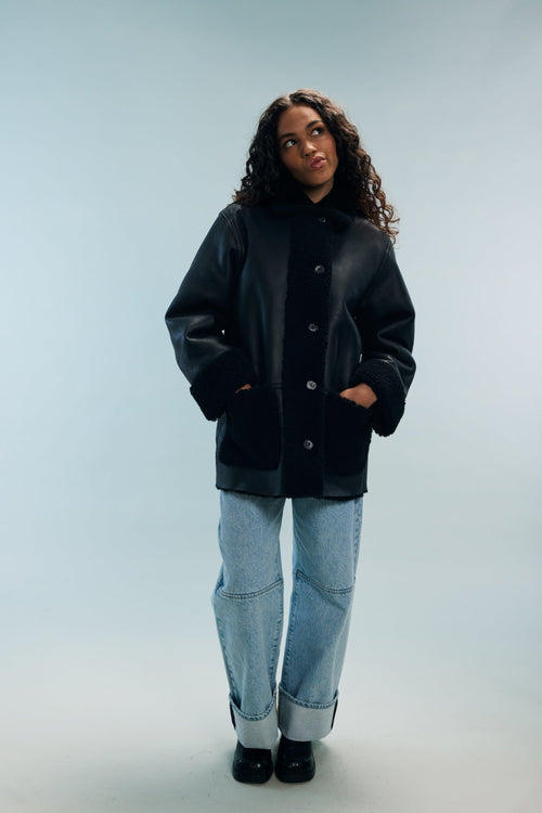 Peau lainée noire Julien