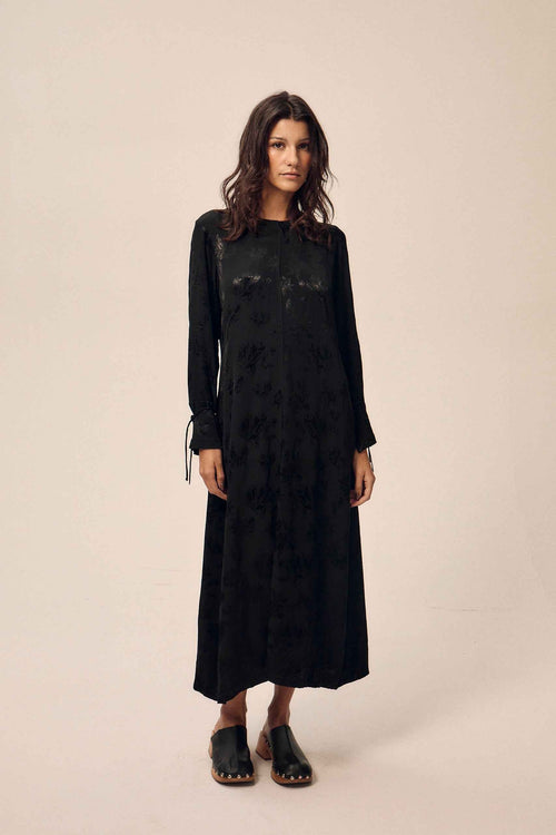 Vestido Yaelle de satén en jacquard