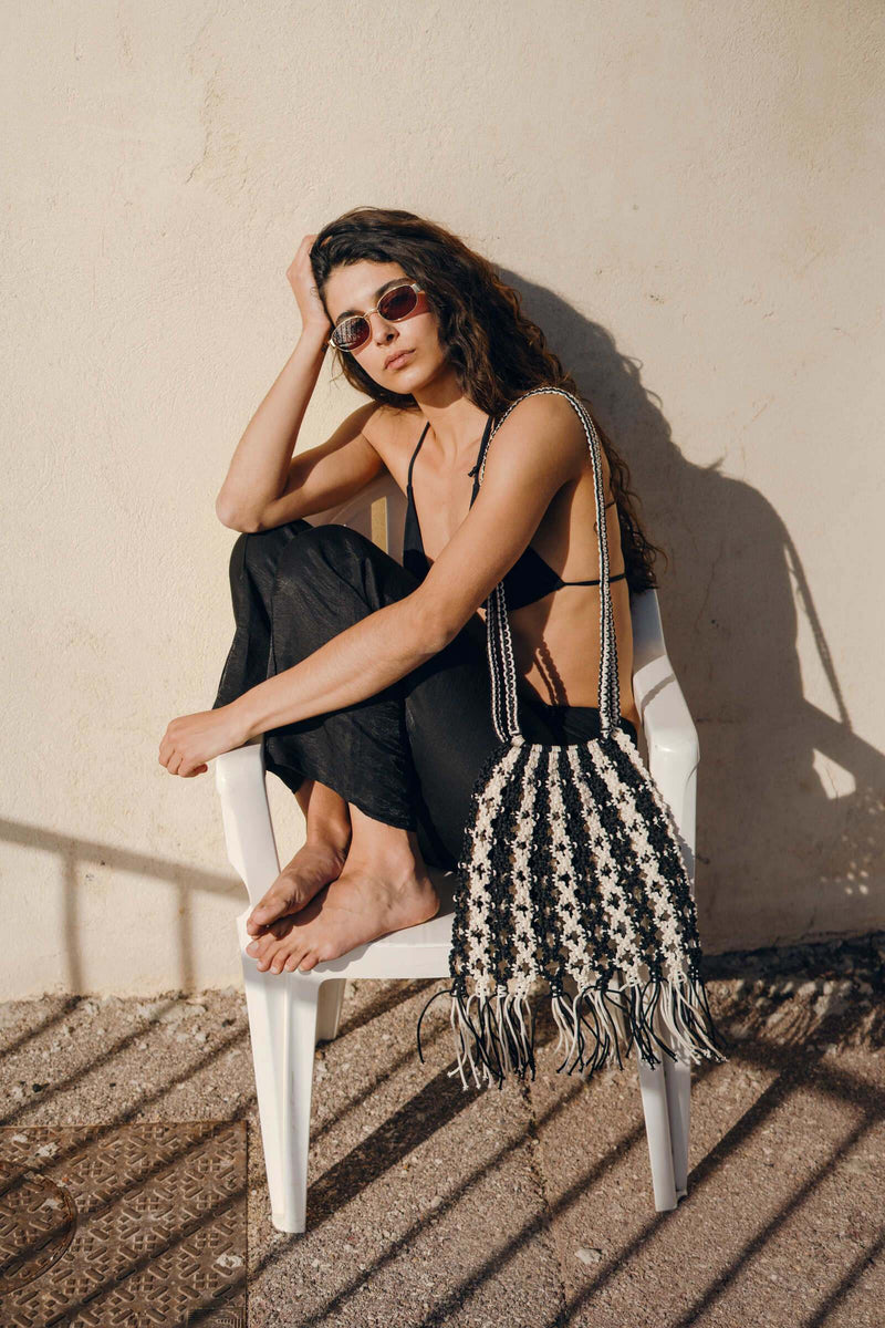 Bolso Hassan De Rayas Hecho A Mano