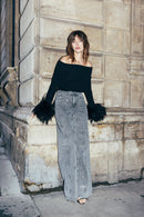 Jeans Lara - Strass Gris