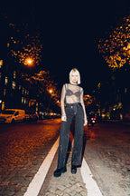 Scarlett Jeans - Black Rhinestones