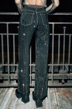 Scarlett Jeans - Black Rhinestones