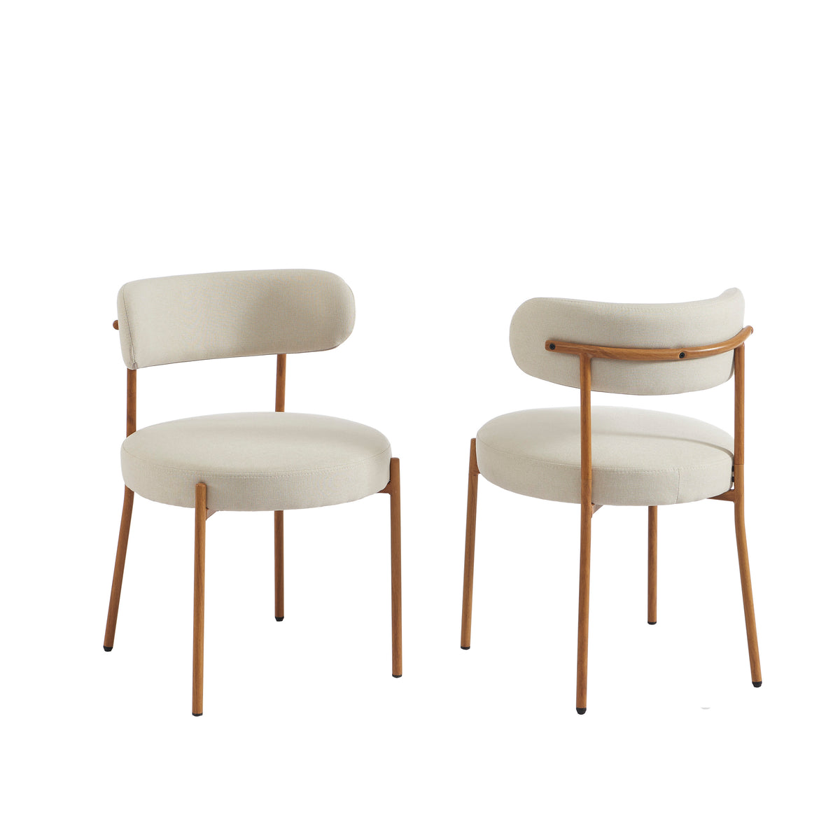 Noa - 2-pack Stolar - Beige Tyg
