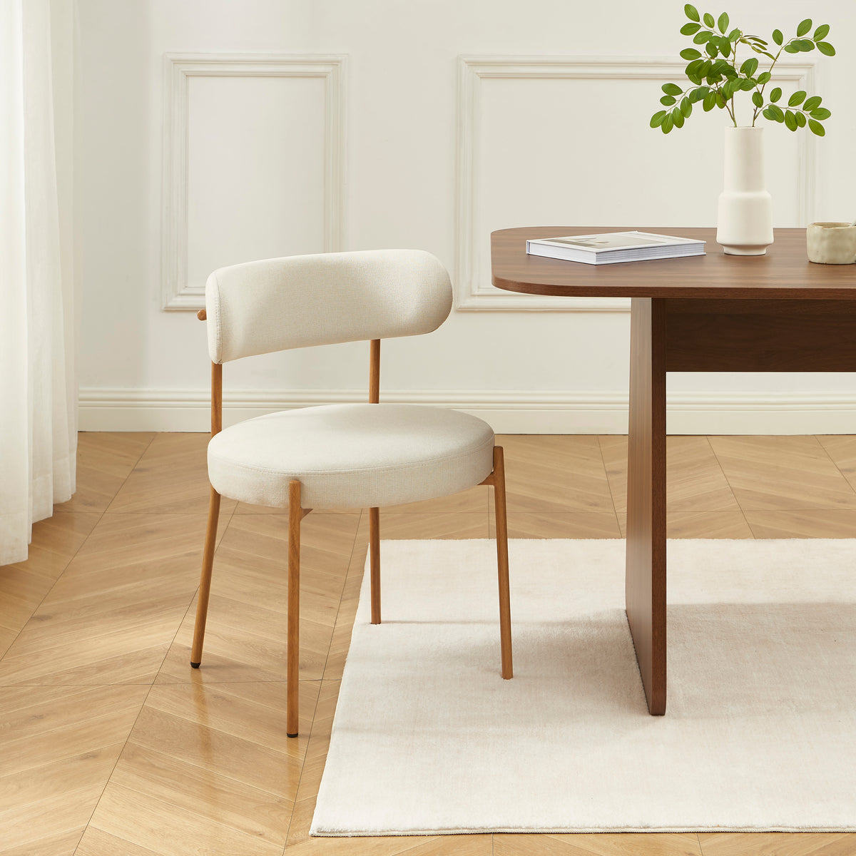 Noa - 2-pack Stolar - Beige Tyg