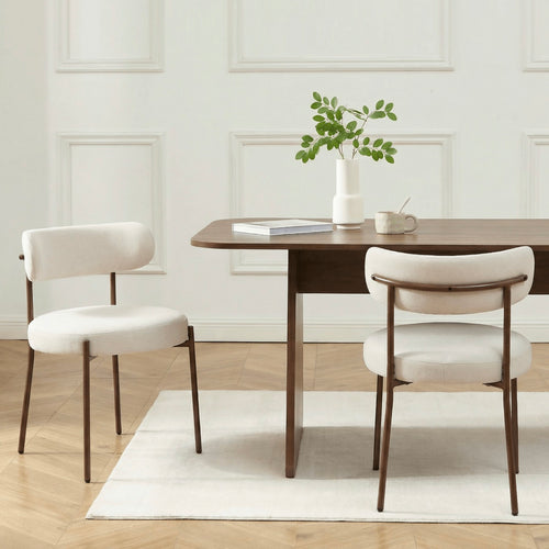 Noa - Lot De 2 Chaises - Tissu Beige