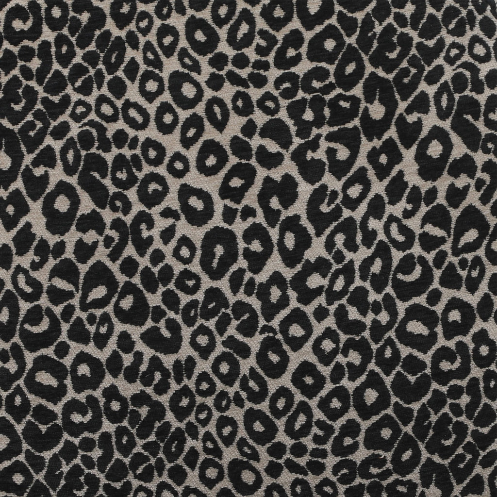 Noa - Set di 2 sedie - Tessuto con stampa leopardata nera