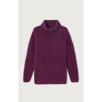 Jersey Boule Cuello Vuelto Cuello Barco - Ciruela - Mujer