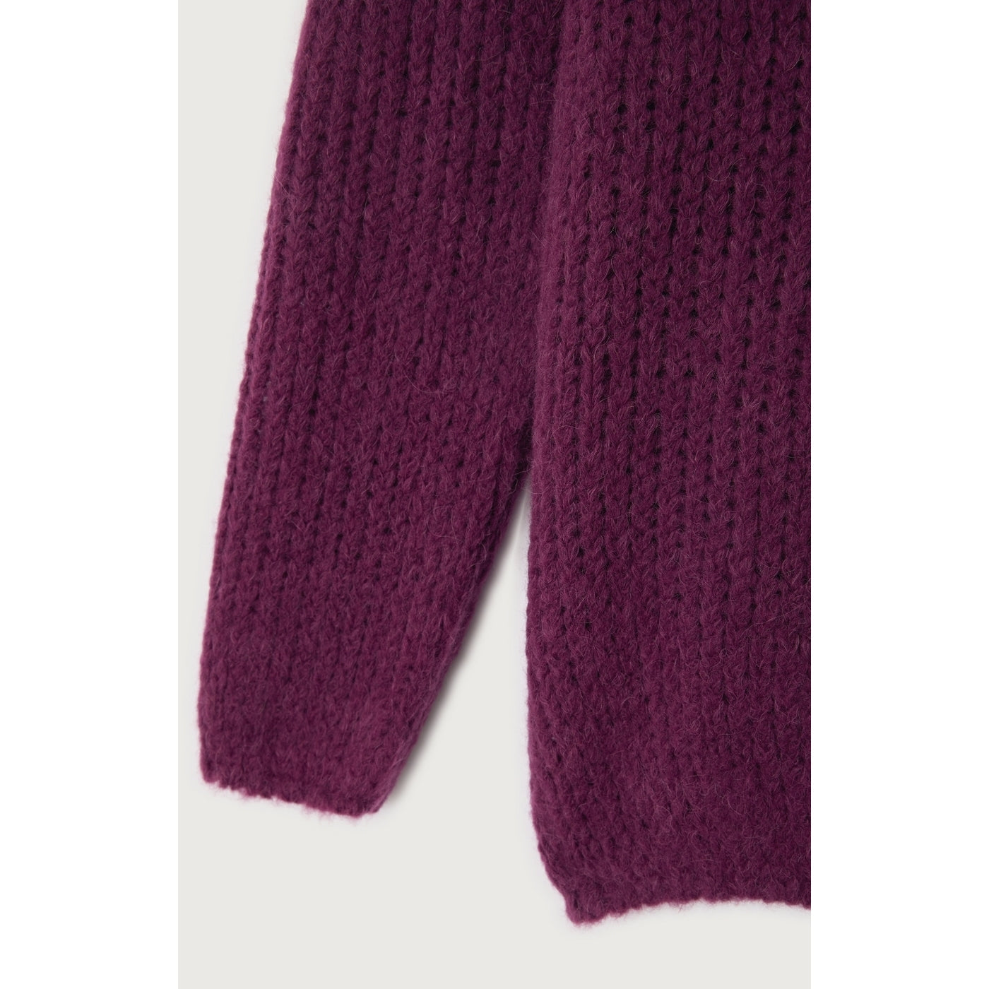 Jersey Boule Cuello Vuelto Cuello Barco - Ciruela - Mujer