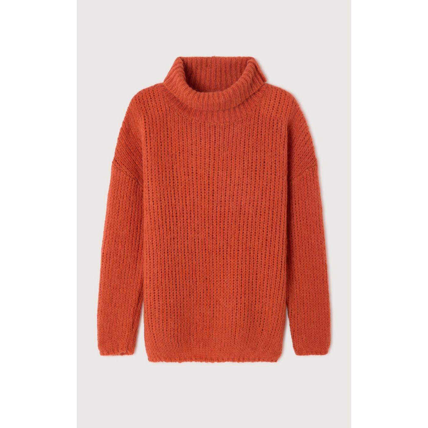 Jersey Boule Cuello Vuelto Cuello Barco - Teja - Mujer
