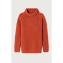Pull Boule Col Roule Col Bateau - Tuile - Femme
