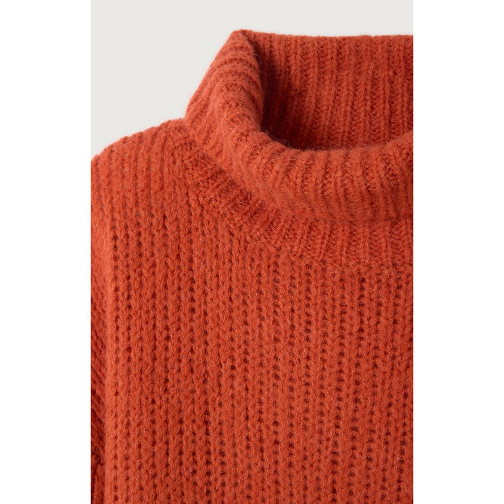 Jersey Boule Cuello Vuelto Cuello Barco - Teja - Mujer