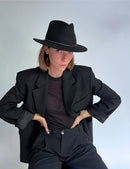 Chapeau Feutre Noe Silver - Black