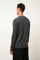 Pull Col Rond - Noe - Anthracite Chiné