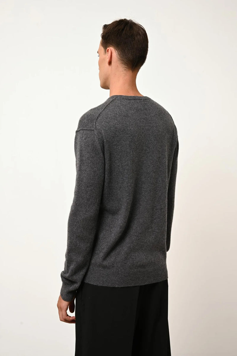 Pull Col Rond - Noe - Anthracite Chiné