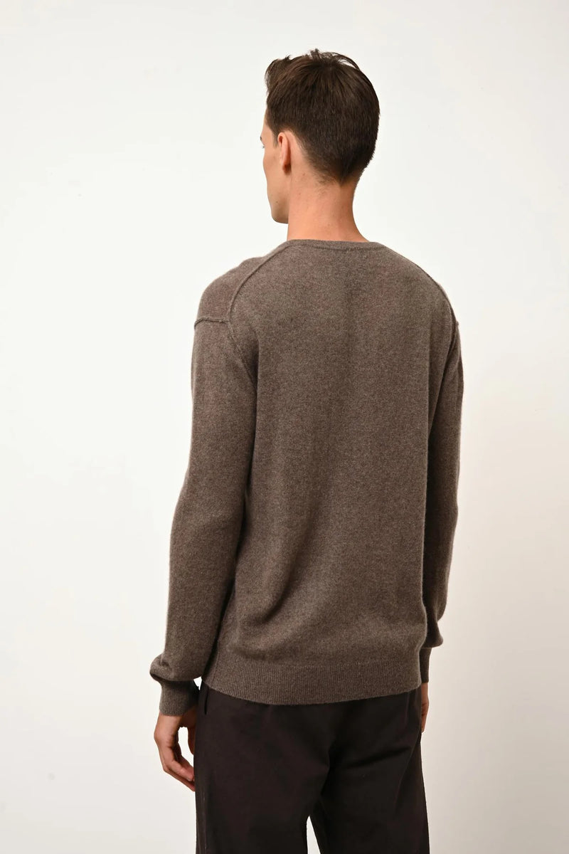 Pull Col Rond - Noe - Taupe Chiné