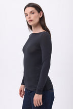 T-Shirt Col Rond Nolan - Noir - Femme