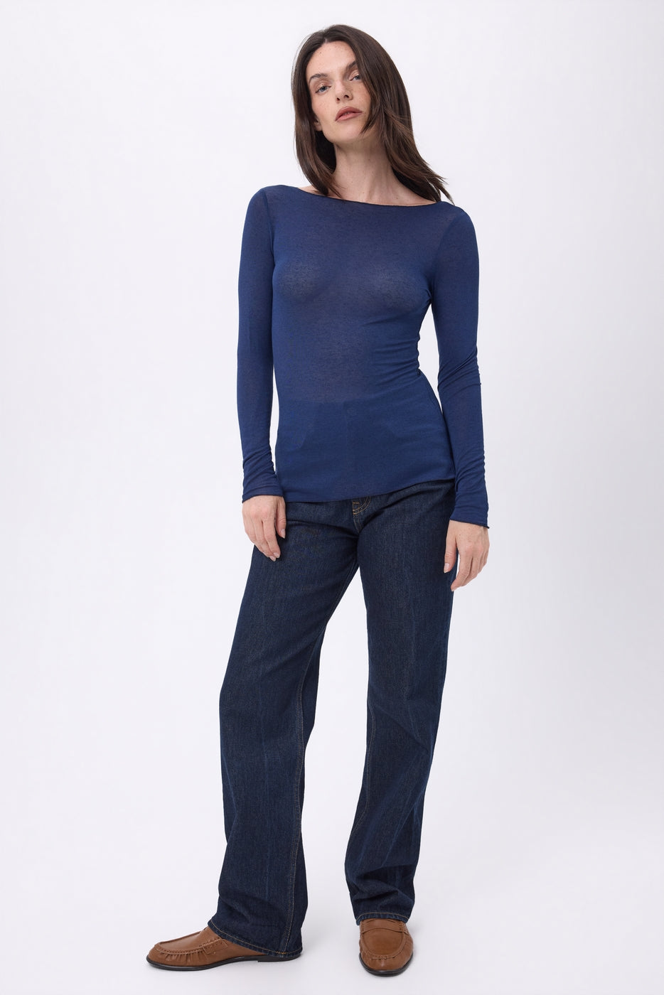 Crew Neck T-Shirt Nolan - Navy Blue - Women