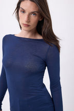 Crew Neck T-Shirt Nolan - Navy Blue - Women