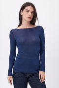 Crew Neck T-Shirt Nolan - Navy Blue - Women