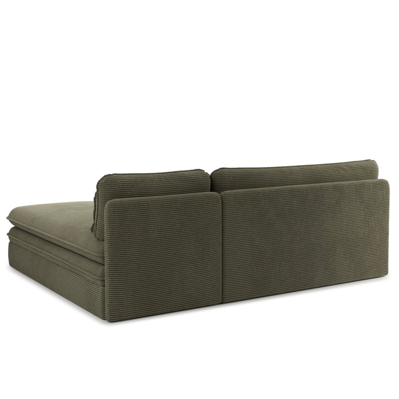 Banquette D'Angle Convertible - Noma - 4 Places - Velours Côtelé - Vert