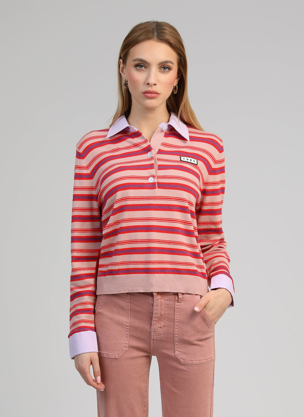 Polo Manches Longues Noni Poudre