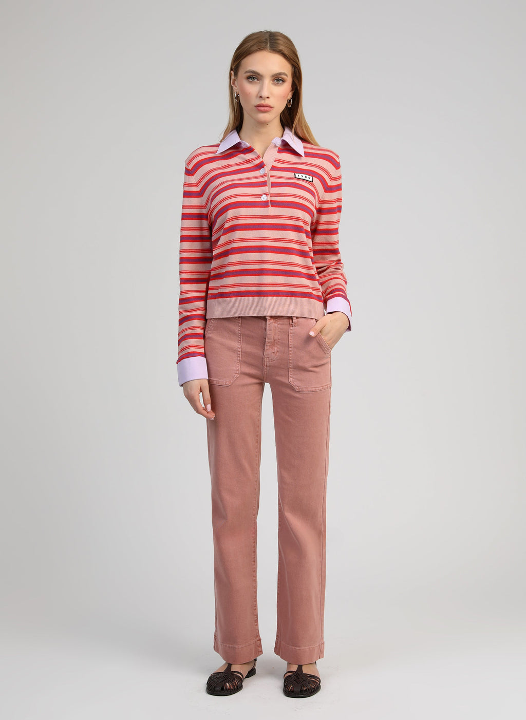 Polo Manches Longues Noni Poudre