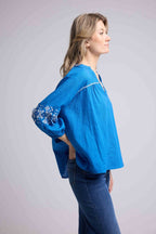 Blouse Manches Longues - Bleu