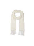 Viedma Woven Scarf 170 X 35 Cm - White - 100% Cashmere - Unisex
