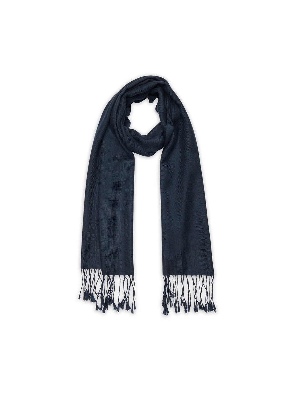 Echarpe Tissé Canela 170 X 35 Cm - Navy - 100% Cachemire - Mixte