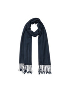 Echarpe Tissé Canela 170 X 35 Cm - Navy - 100% Cachemire - Mixte