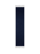 Bufanda Tejida Canela 170 X 35 Cm - Azul - 100% Cashmere - Mixto