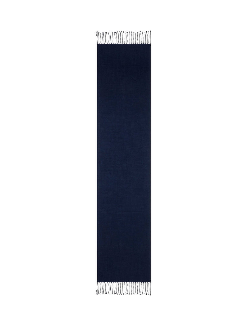 Bufanda Tejida Canela 170 X 35 Cm - Azul - 100% Cashmere - Mixto