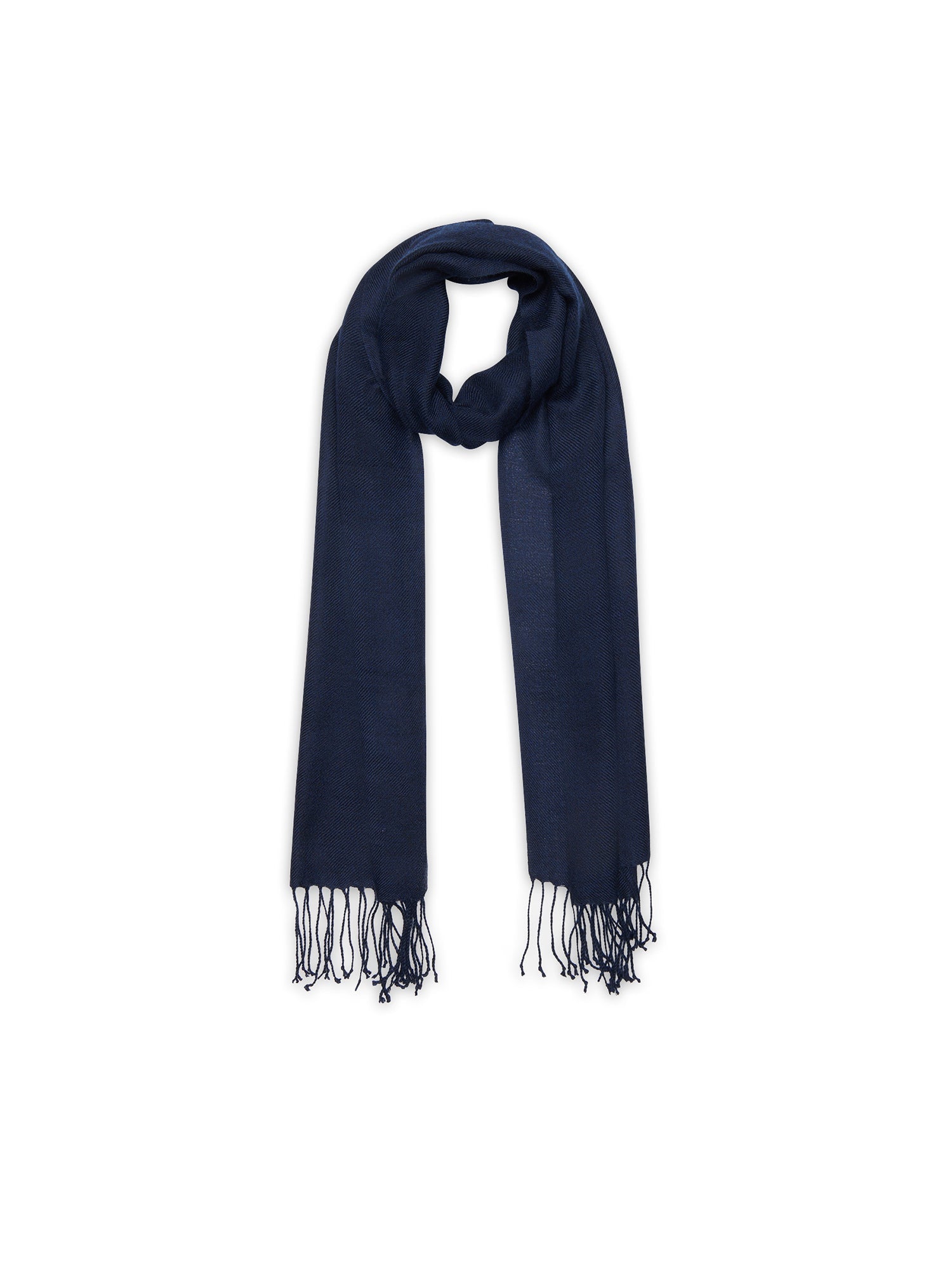 Tissé Canela Woven Scarf 170 X 35 cm - Blue - 100% Cashmere - Unisex