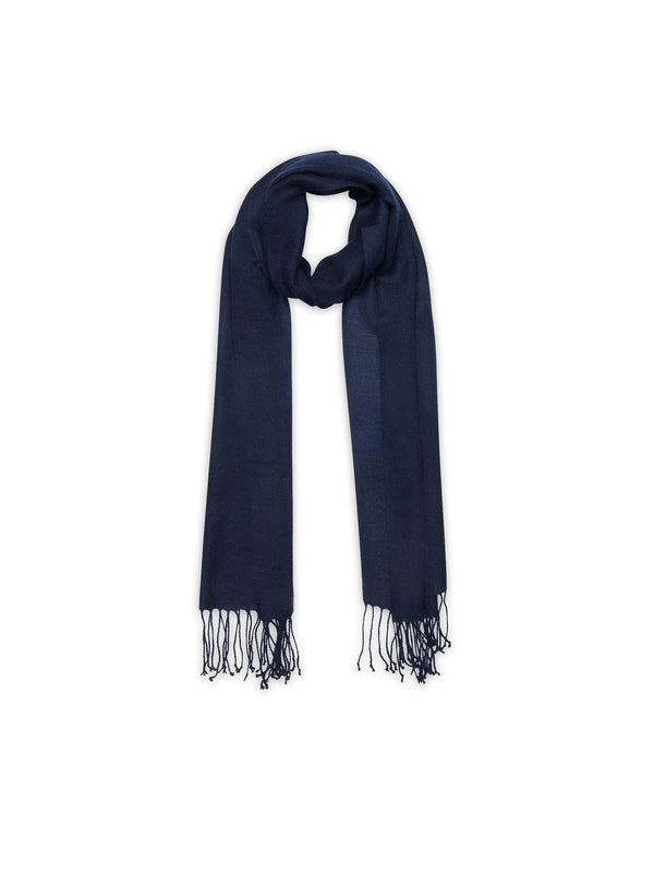 Bufanda Tejida Canela 170 X 35 Cm - Azul - 100% Cashmere - Mixto